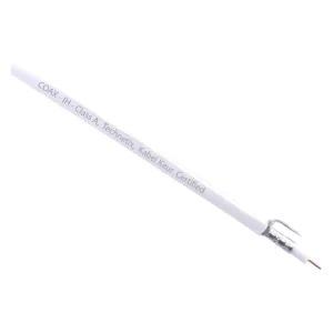 Coax kabel kabelkeur klasse A wit, per meter